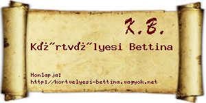 Körtvélyesi Bettina névjegykártya