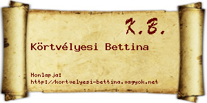 Körtvélyesi Bettina névjegykártya