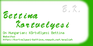 bettina kortvelyesi business card